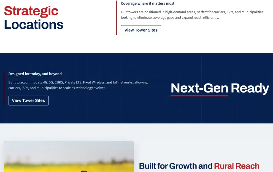 CellTex Site Services website screenshot