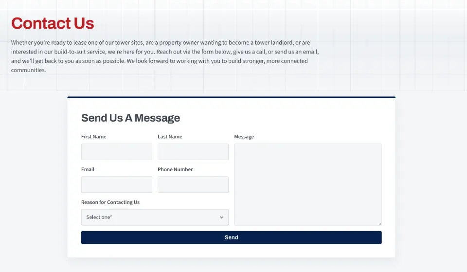 CellTex Site Services website screenshot