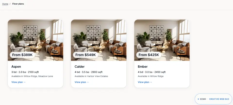 CWD property demo screenshot