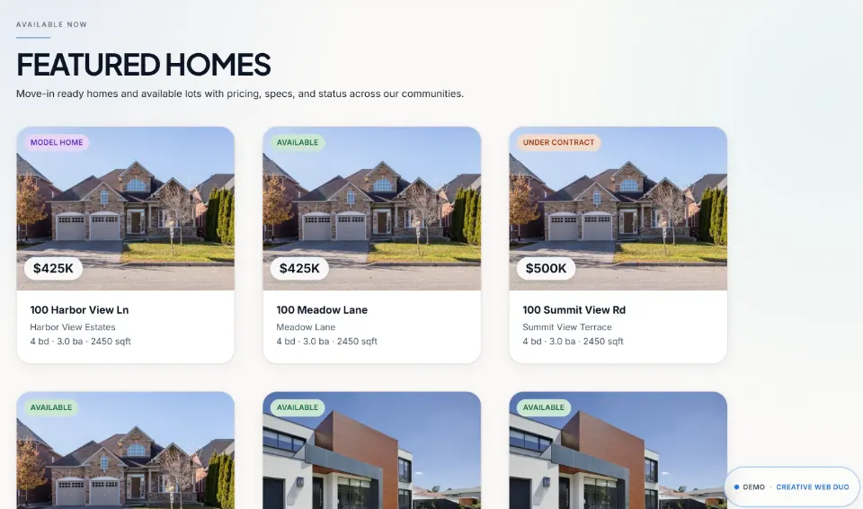 CWD property demo screenshot